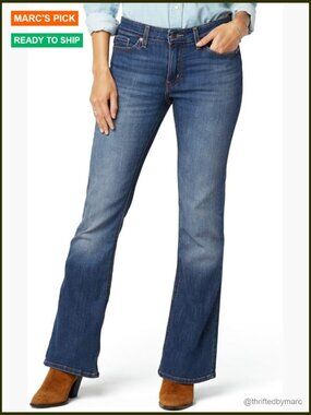 Mid Rise Boot Cut Jeans, True Boot Fit, 32 Inseam, Standard & Plus Sizes